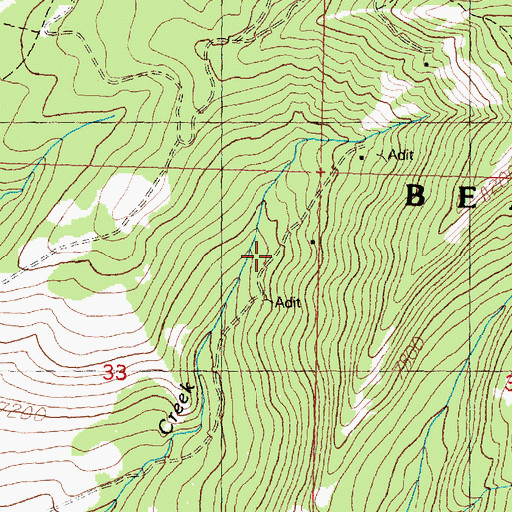 Topographic Map of Wellman Mine, MT