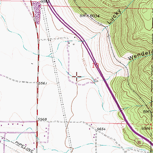 Topographic Map of Wendel Canyon, MT