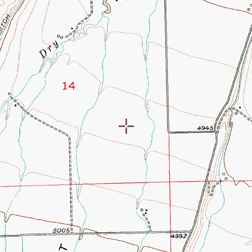 Topographic Map of West Bench, MT