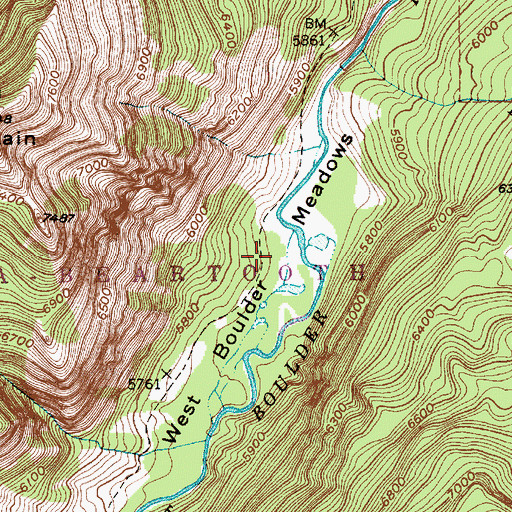 Topographic Map of West Boulder Meadows, MT