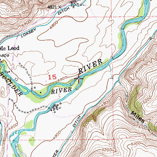Topographic Map of West Boulder River, MT