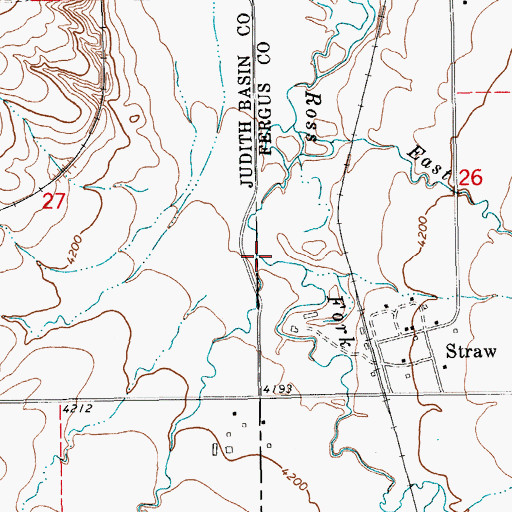 Topographic Map of West Buffalo Creek, MT
