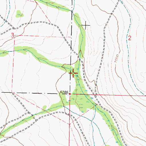 Topographic Map of West Coyote Creek, MT