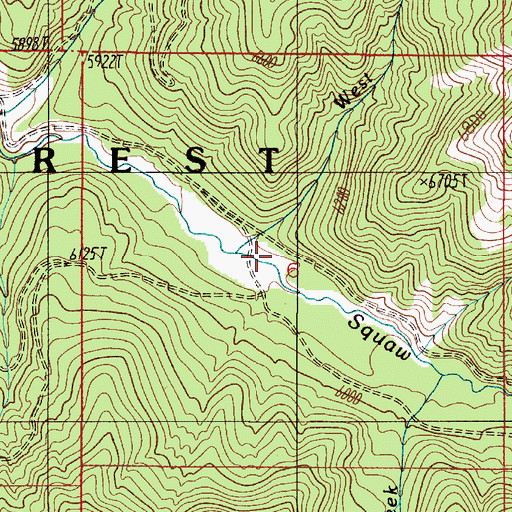 Topographic Map of West Creek, MT