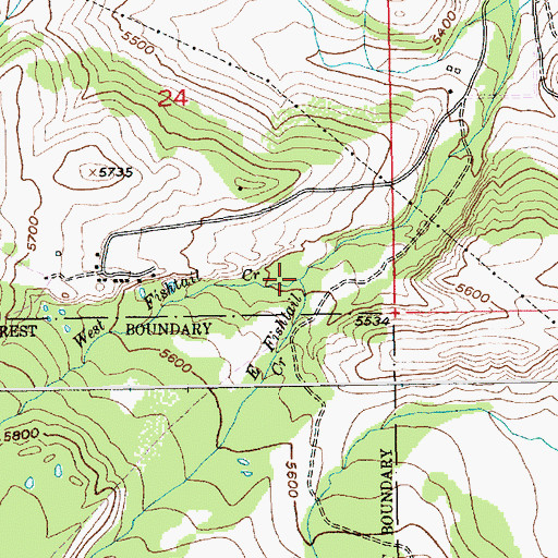 Topographic Map of West Fishtail Creek, MT