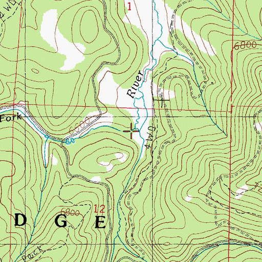 Topographic Map of West Fork Boulder River, MT