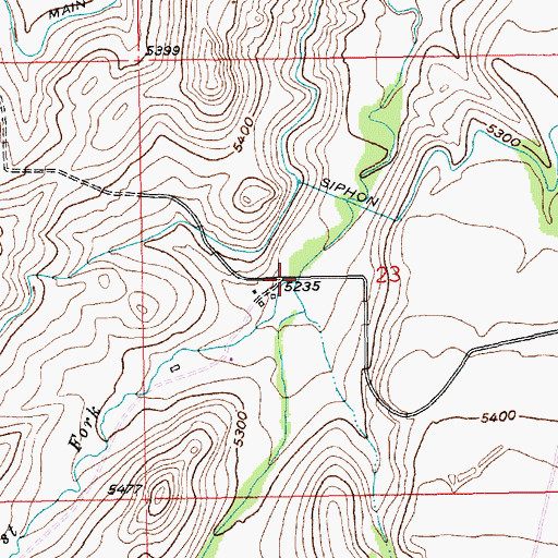 Topographic Map of West Fork Butcher Creek, MT