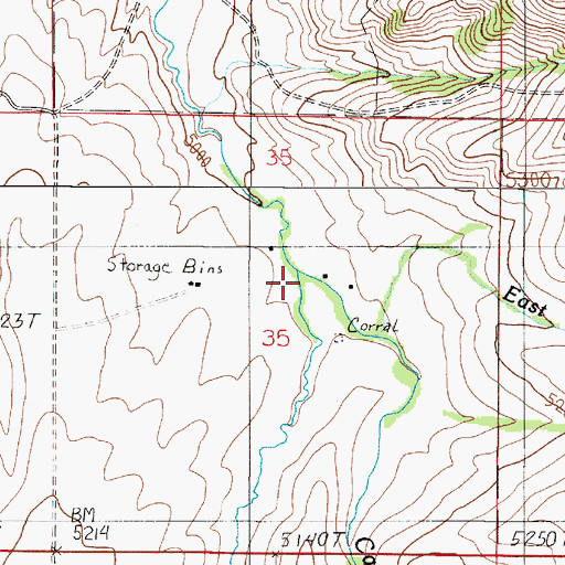 Topographic Map of West Fork Camp Creek, MT