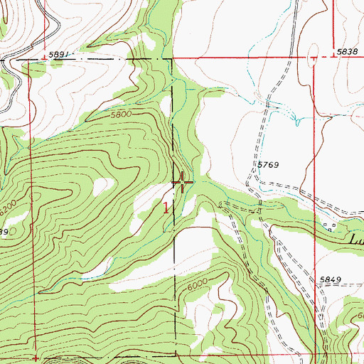 Topographic Map of West Fork Cottonwood Creek, MT