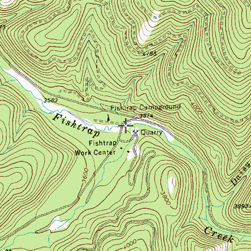 Topographic Map of West Fork Fishtrap Creek, MT