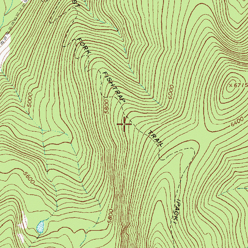 Topographic Map of West Fork Fishtrap Trail, MT