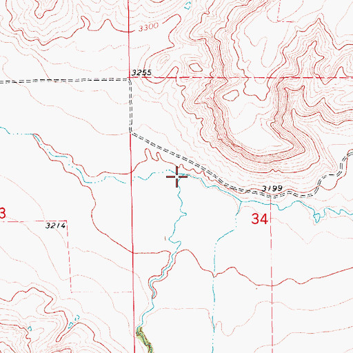 Topographic Map of West Fork Flat Creek, MT