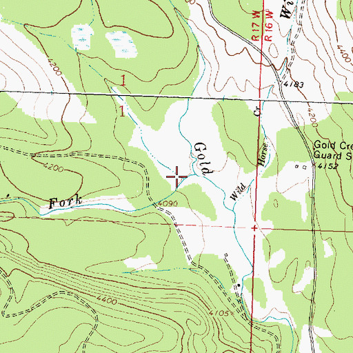 Topographic Map of West Fork Gold Creek, MT