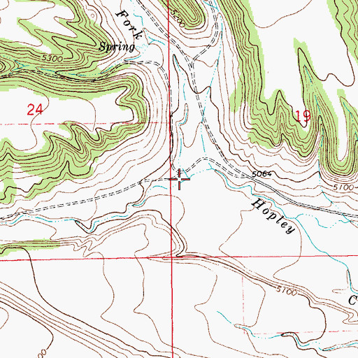 Topographic Map of West Fork Hopley Creek, MT