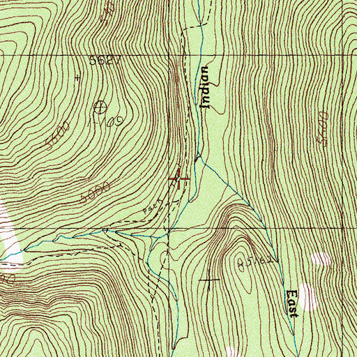 Topographic Map of West Fork Indian Creek, MT