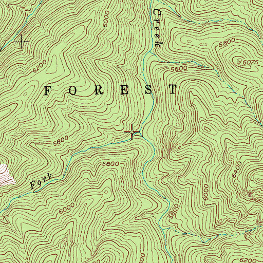 Topographic Map of West Fork Lower Deer Creek, MT