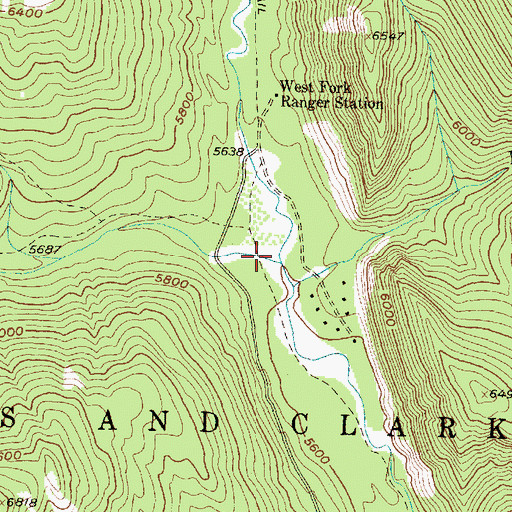 Topographic Map of West Fork North Fork Teton River, MT