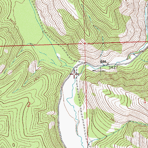 Topographic Map of West Fork Petty Creek, MT