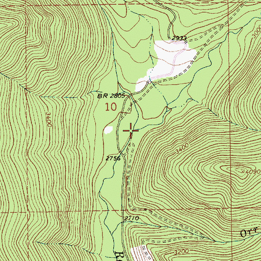 Topographic Map of West Fork Rock Creek, MT
