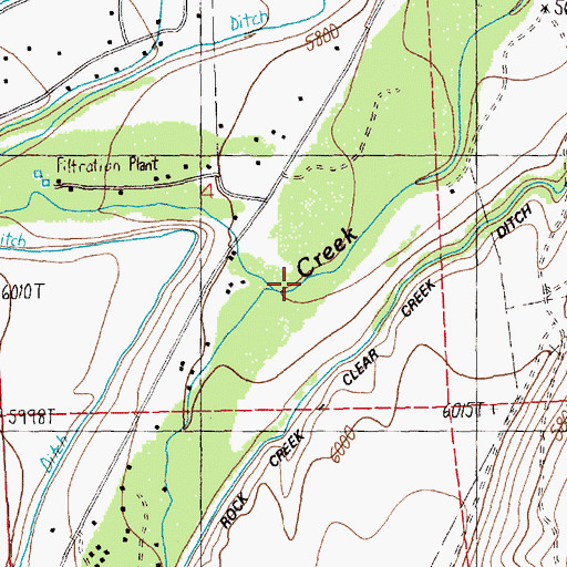 Topographic Map of West Fork Rock Creek, MT