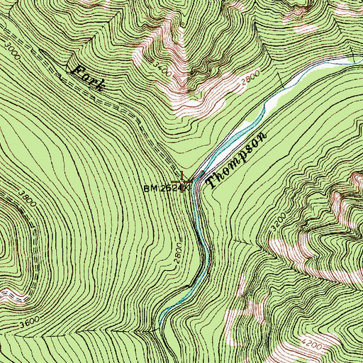Topographic Map of West Fork Thompson River, MT