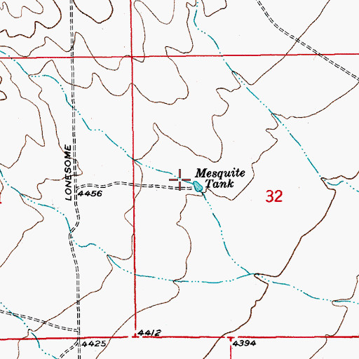 Topographic Map of Mesquite Tank, AZ
