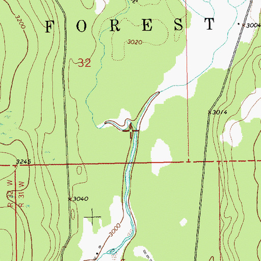 Topographic Map of West Fork Yaak River, MT
