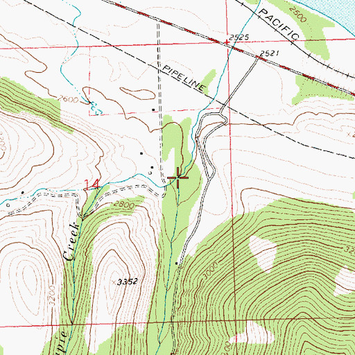 Topographic Map of West Magpie Creek, MT