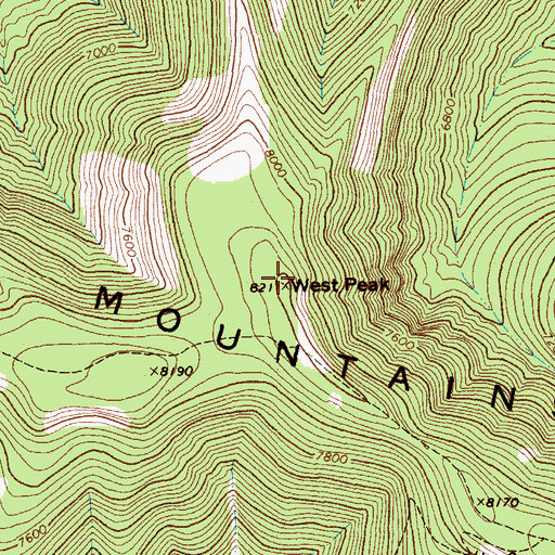 Topographic Map of West Peak, MT