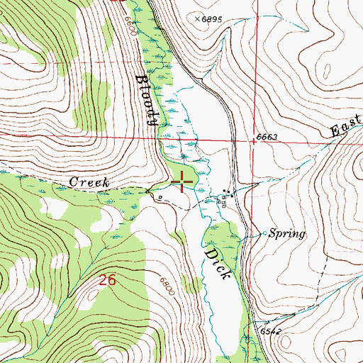 Topographic Map of West Peterson Creek, MT