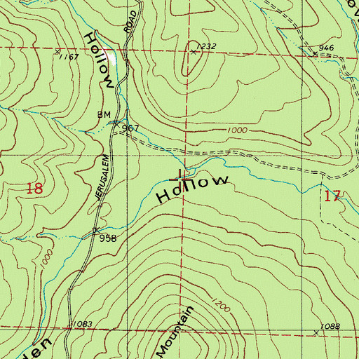 Topographic Map of Stoebuck Mountain, AR