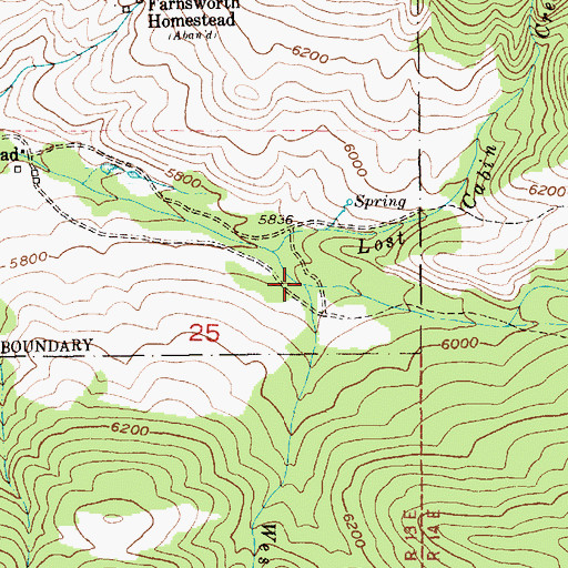 Topographic Map of West Sheep Creek, MT