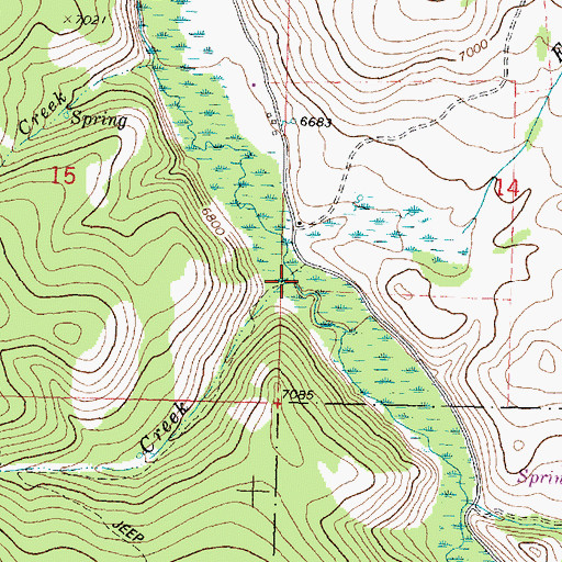 Topographic Map of West Terrell Creek, MT