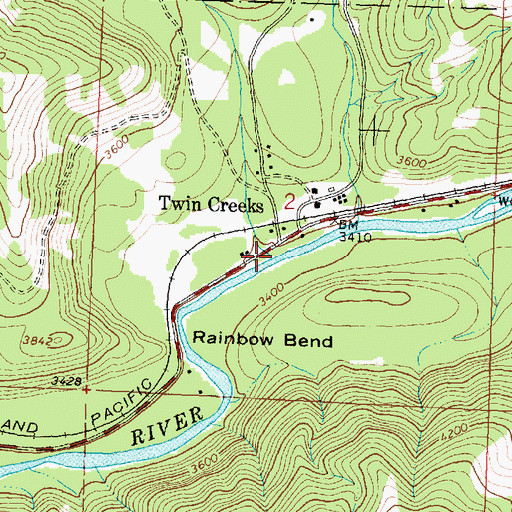 Topographic Map of West Twin Creek, MT