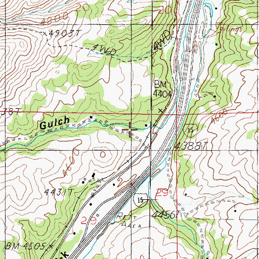 Topographic Map of Westover Gulch, MT