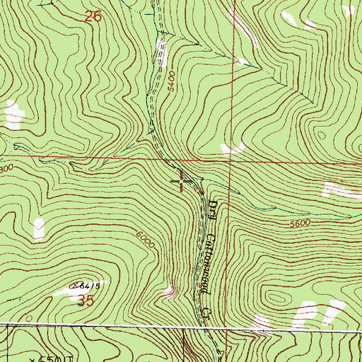 Topographic Map of Wet Cottonwood Creek, MT