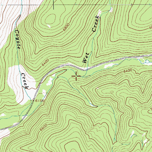 Topographic Map of Wet Creek, MT