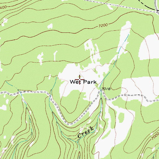 Topographic Map of Wet Park, MT