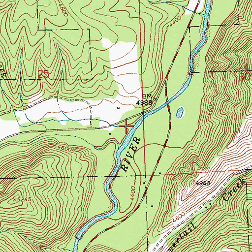 Topographic Map of Wheeler Creek, MT