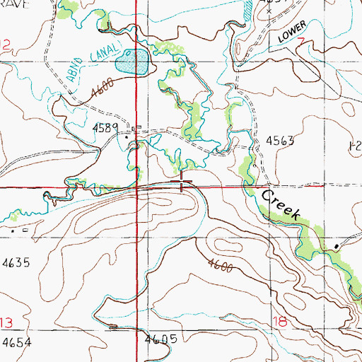 Topographic Map of Wheeler Creek, MT