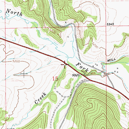 Topographic Map of Whetstone Creek, MT