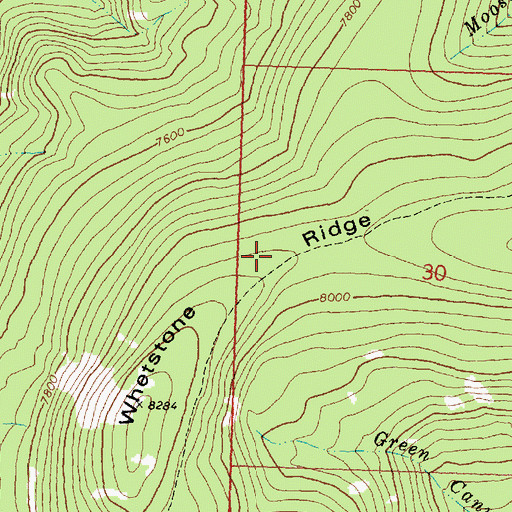 Topographic Map of Whetstone Ridge, MT