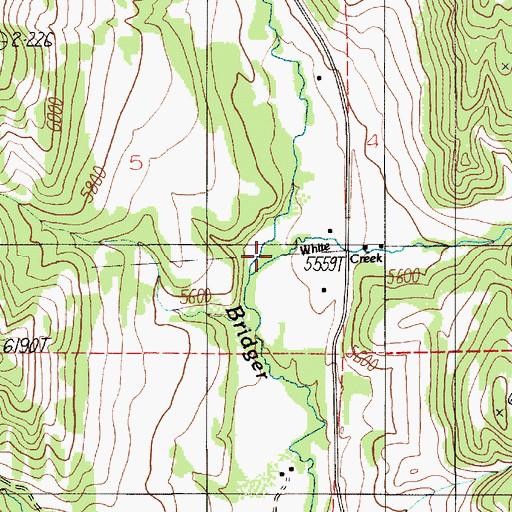 Topographic Map of White Creek, MT