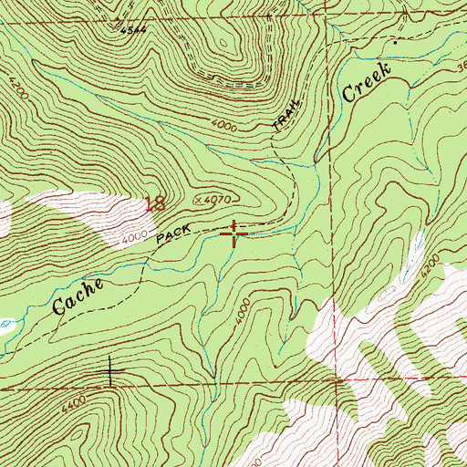 Topographic Map of White Creek, MT