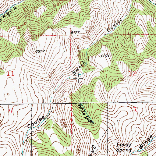 Topographic Map of White Draw, MT