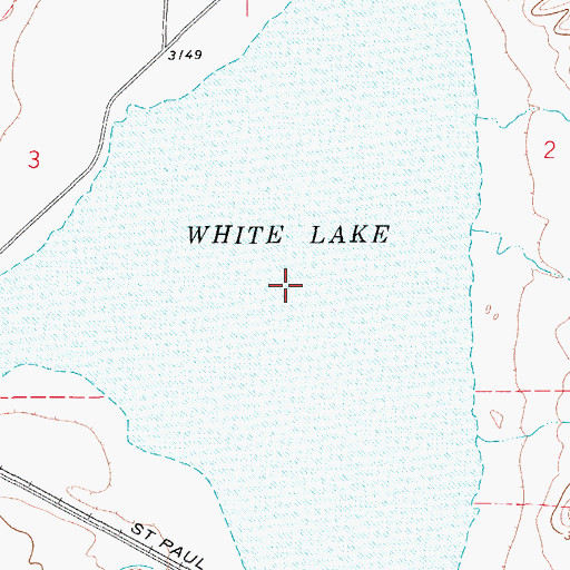 Topographic Map of White Lake, MT