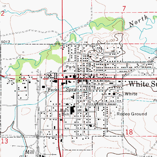 Topographic Map of White Sulphur Springs, MT