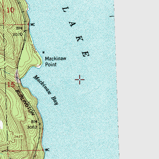 Topographic Map of Whitefish Lake, MT