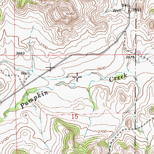 Topographic Map of Whitetail Creek, MT