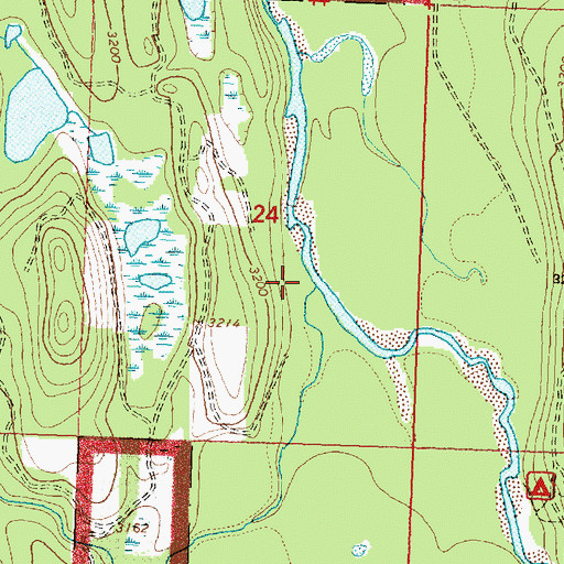 Topographic Map of Whitetail Creek, MT